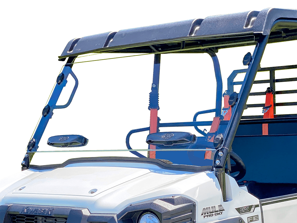 Spike Kawasaki Mule Pro-FXR Full Scratch Resistant Windshield W/Dual Vents