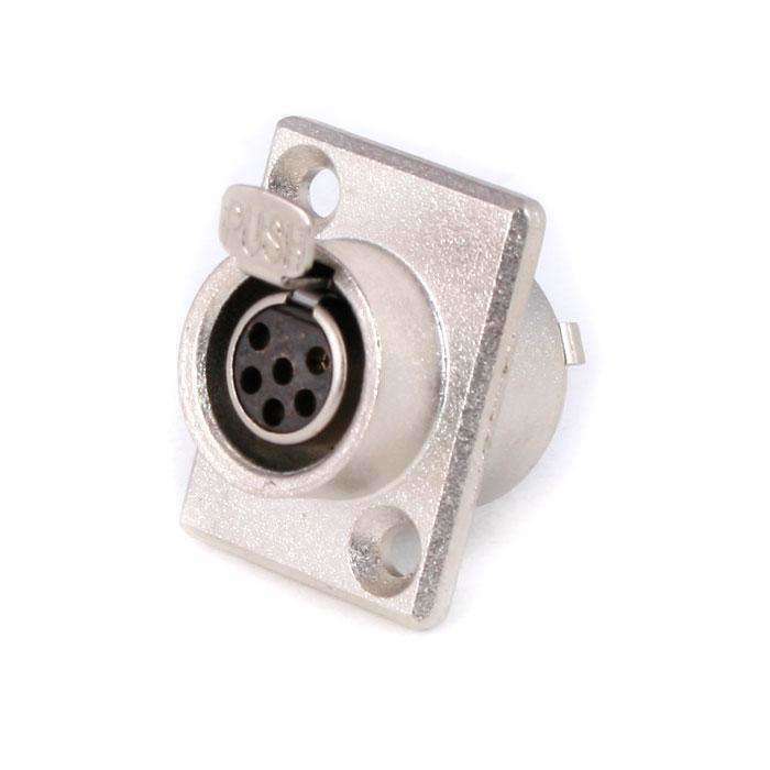 Rugged Radios 6-Pin Panel Mount Mini XLR Connector TY6F