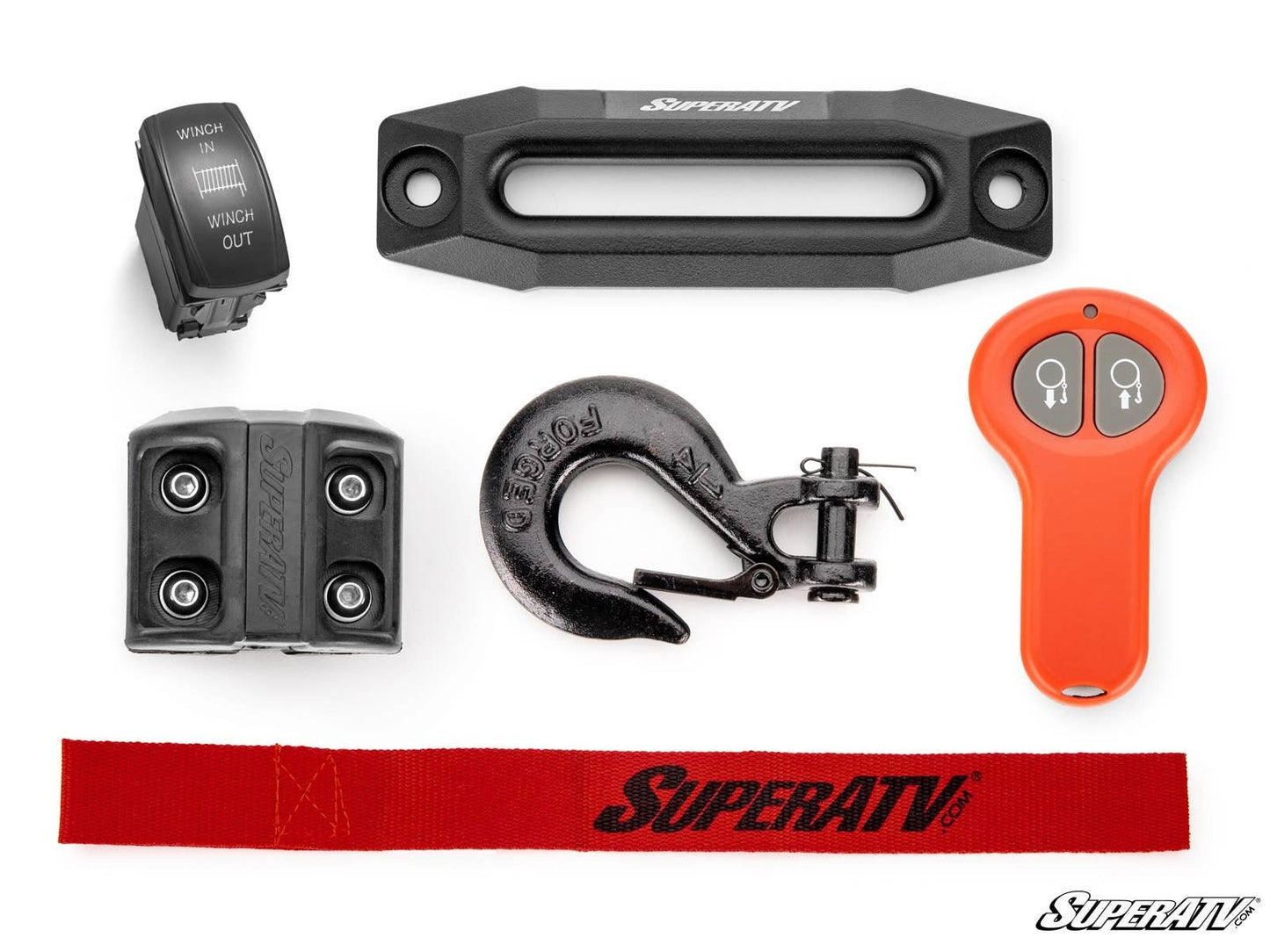 SuperATV Black Ops 6,000 lb. UTV / ATV Winch for With Wireless Remote & Synthetic Rope