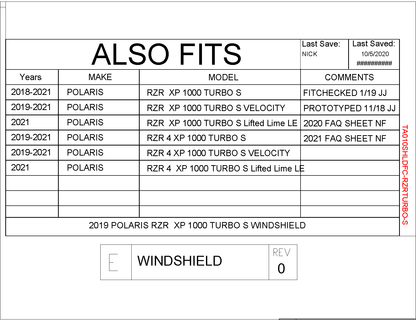 Trail Armor CoolFlo Windshield for 2018-23 Polaris RZR XP 1000 / Turbo / Turbo S