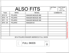 Trail Armor EV Full Skids with Integrated Sliders for 2010-13 Polaris Ranger Midsize 800 / 400 / 500