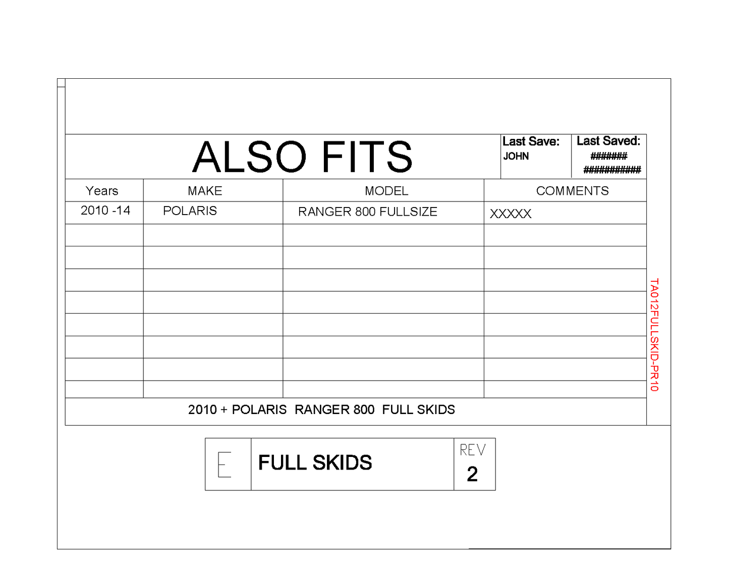 Trail Armor Full Skids Plates for 2010-14 Polaris Ranger XP 800