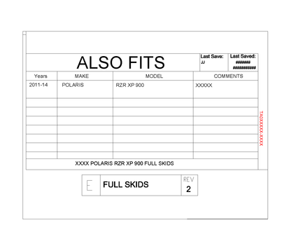 Trail Armor Full Skids with Slider Nerfs Extended Rear Coverage for 2011-14 RZR XP 900