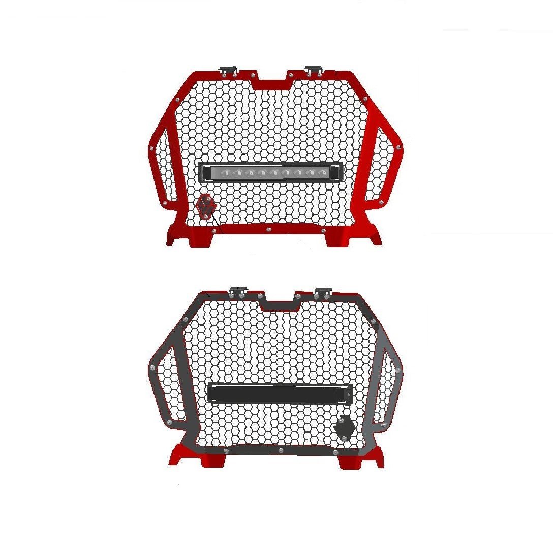 L&W Fab Custom Grill with Light Bar for RZR Turbo S / XP 1000 / Turbo