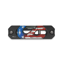 American Flag Aluminum Recessed Winch Shackle with Fairlead Kit.(LIFE TIME WARRANTY*)