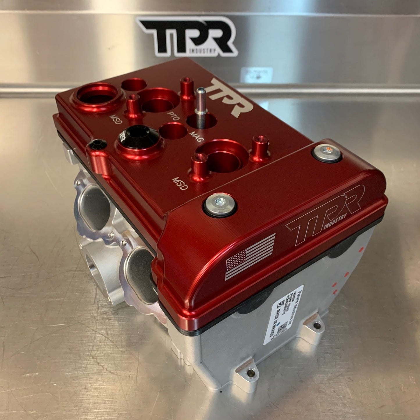 TPR016 - RED Billet Valve Cover W/Oilers - Turbo R / Pro XP