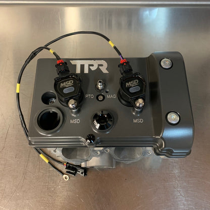 TPR010 - HARD CLEAR Billet Valve Cover W/Oilers - RZR