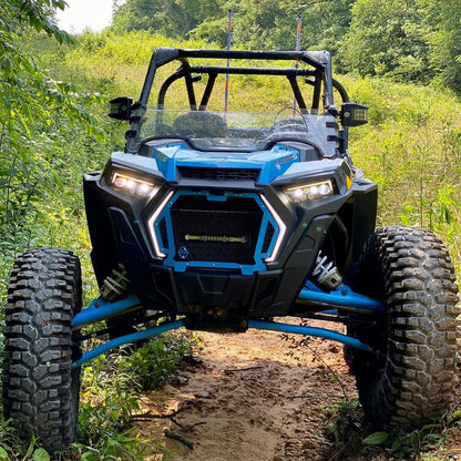 L&W Fab Custom Grill with Light Bar for RZR Turbo S / XP 1000 / Turbo