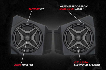 2020-2024 Kawasaki KRX1000 2-Seater 5-Speaker SSV Audio-Kit w/JVC