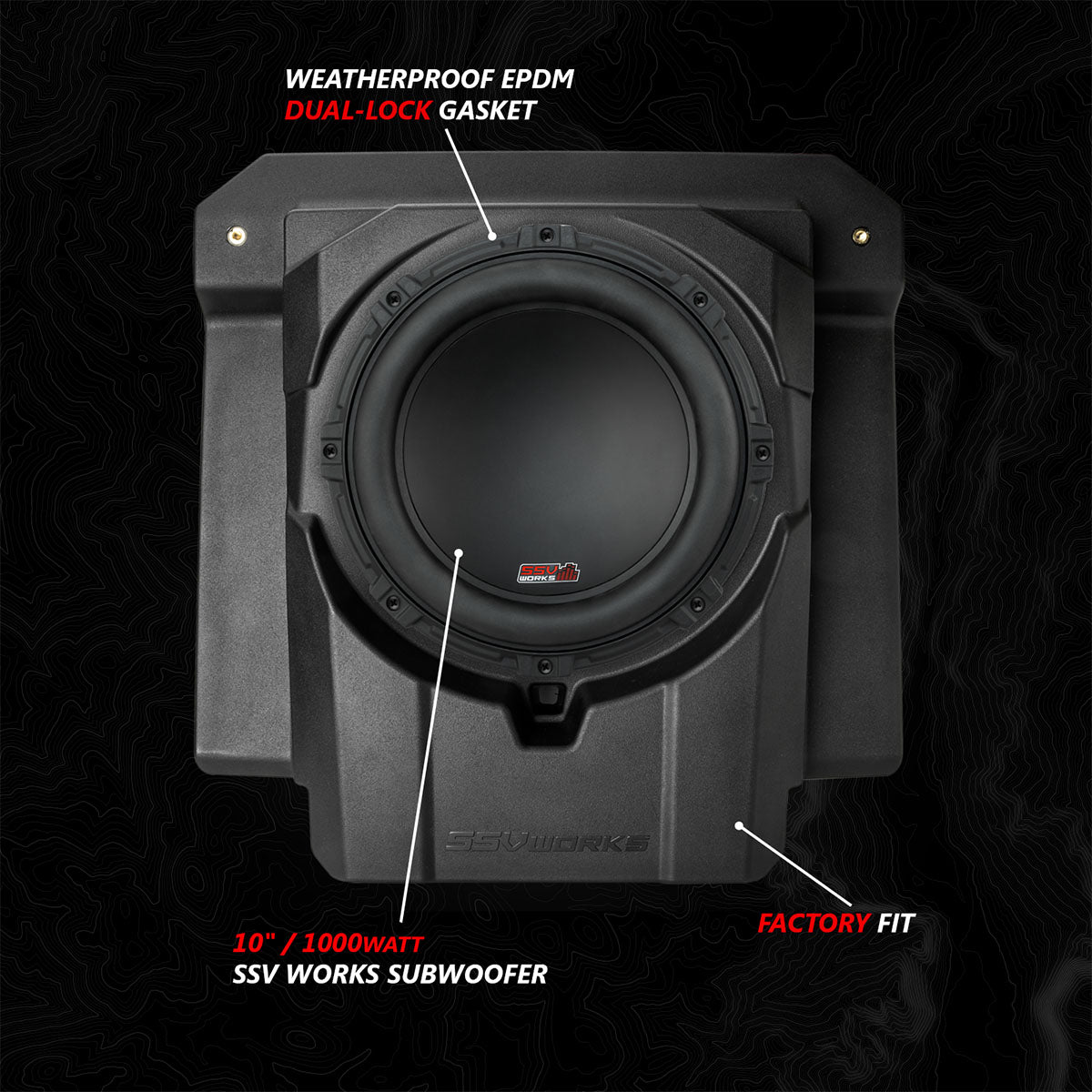 2024 Can-Am® Maverick R, Phase-5 V-Spec 1650watt 6-Speaker System