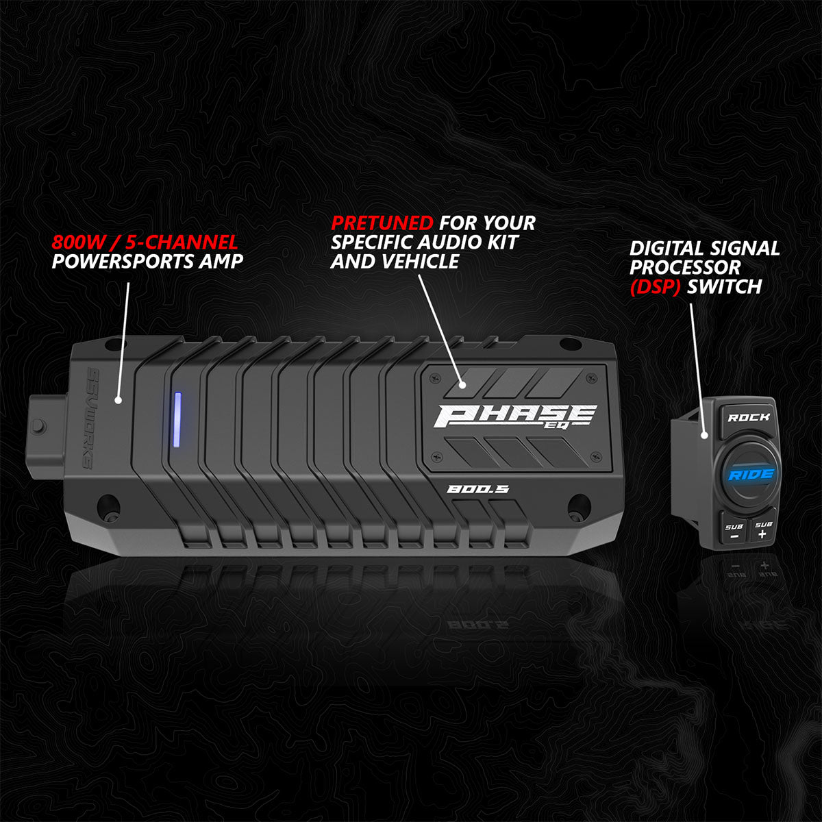 2017-2024 Can-Am® X3, Phase-4 A-Spec 5-Speaker 800watt System w/JVC