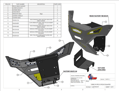 L&W Fab Front Winch Bumper for Polaris RZR Pro R, Turbo R, Pro S