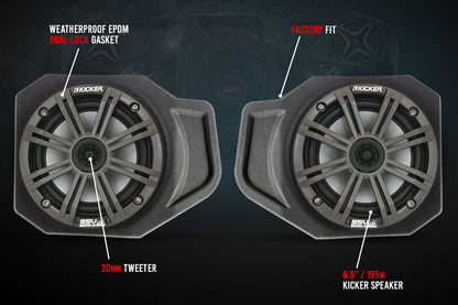 2018-2022 Polaris Ranger XP1000 6.5" Front Speaker-Pods