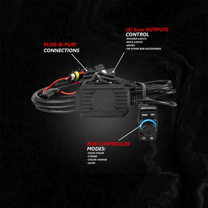 2024 Can-Am® Maverick R, Phase-4 V-Spec 1650watt 5-Speaker System