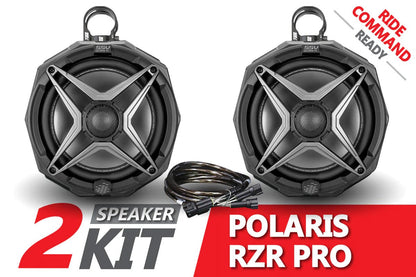 2021-2023 Polaris RZR Pro 8in Cage-Mounted Speaker Pods for Ride-Command