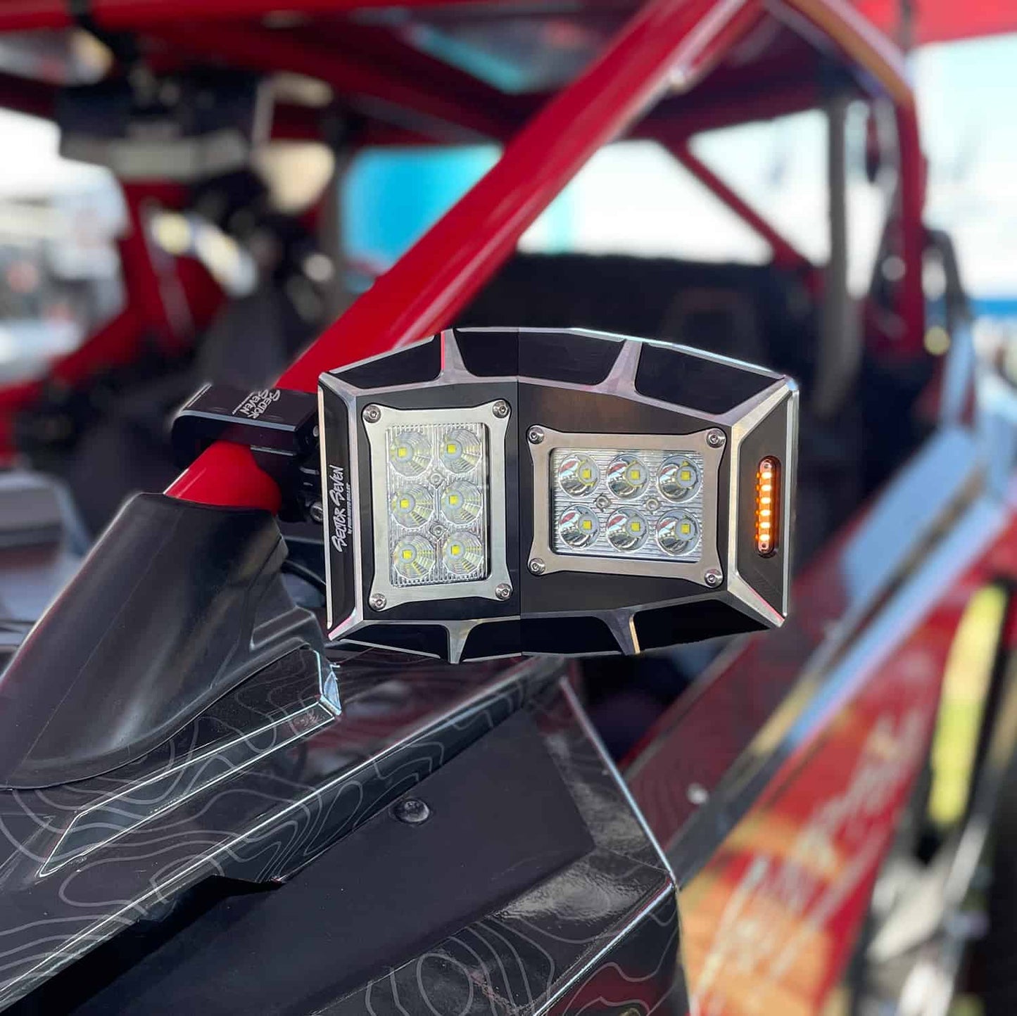 Sector Seven Sawtooth LED Light Mirrors With Turn Signal