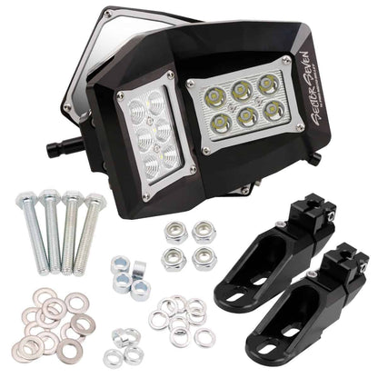 Sector Seven Spectrum LED Light Mirrors With Bung Mount - Can-Am Maverick X3