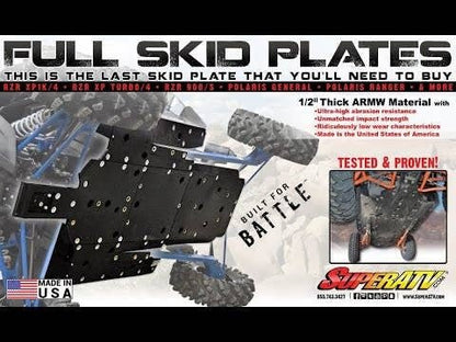 SuperATV Full Skid Plate for Kawasaki KRX 1000