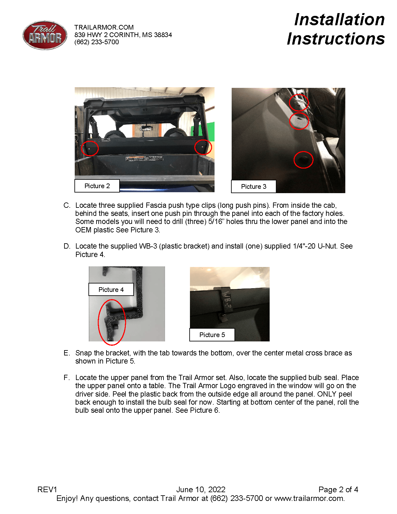 Trail Armor Rear Window Dust Shield for 2020-23 Polaris General XP 1000 Model