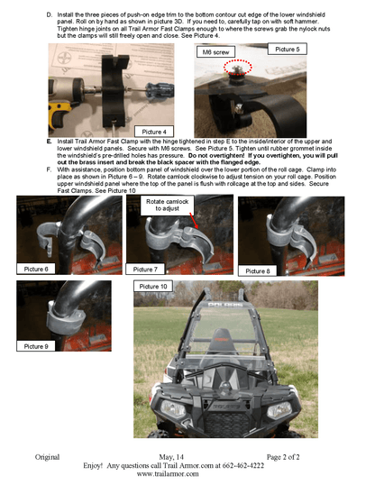 Trail Armor CoolFlo Windshield with Fast Clamps for 2014-19 Polaris Sportsman ACE / XC model