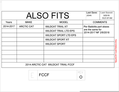 Trail Armor CoolFlo Windshield for 2014-17 Arctic Cat Wildcat Trail / Sport