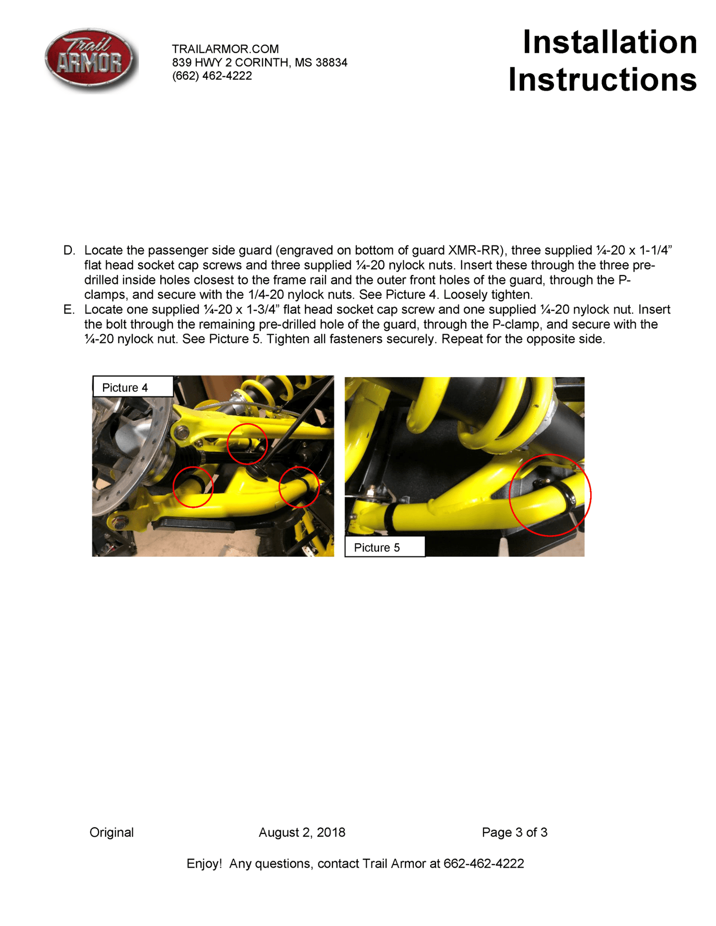 Trail Armor A-Arm Guards for 2018-21 Can-Am Defender