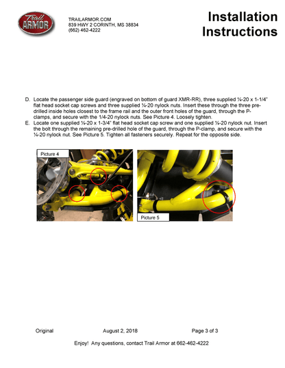 Trail Armor A-Arm Guards for 2018-21 Can-Am Defender