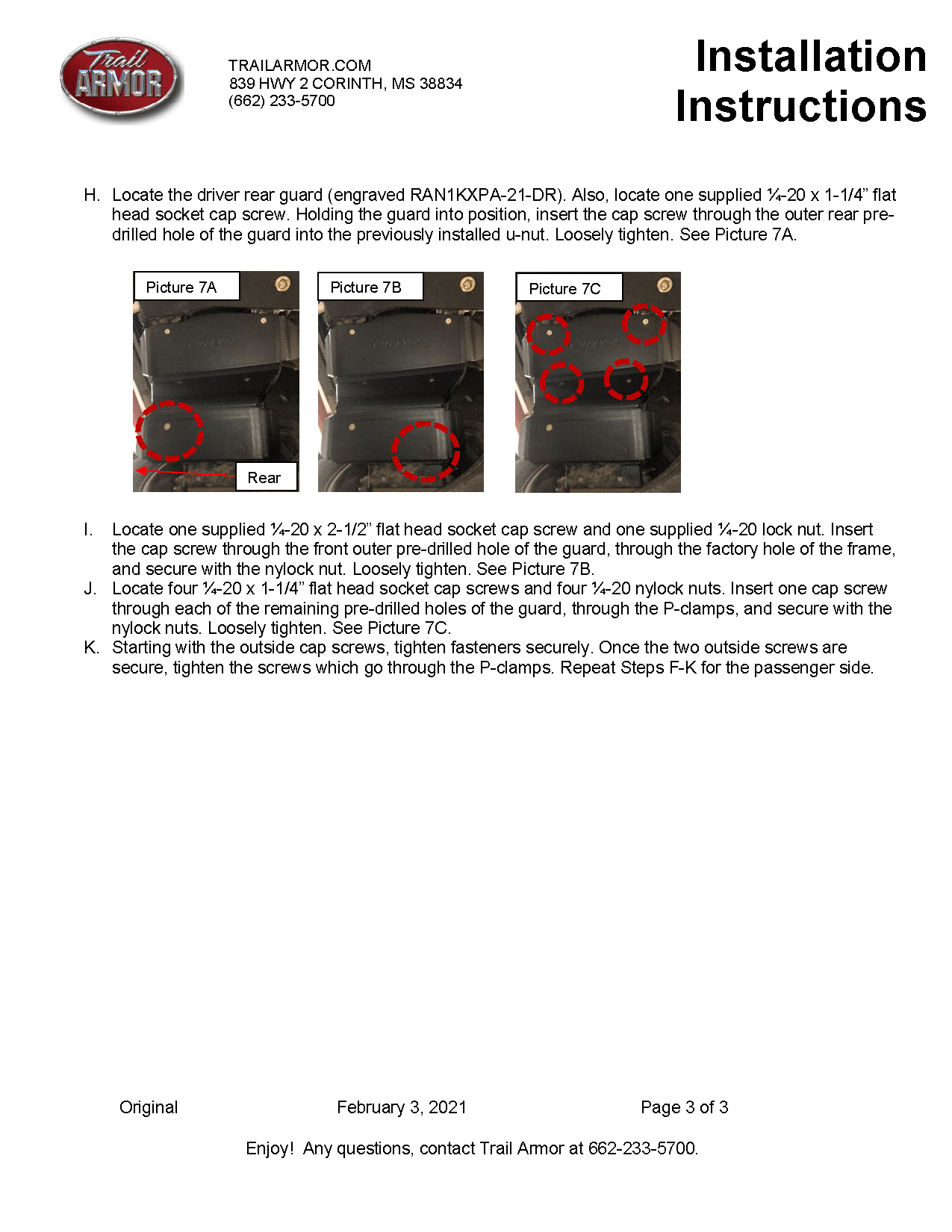 Trail Armor A-Arm Guards for 2021-23 Polaris Ranger / XP 1000 Crew