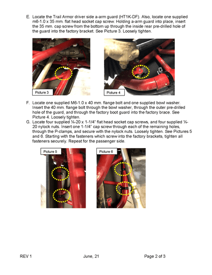 Trail Armor Front Arm Impact Guards for Honda Talon 1000X