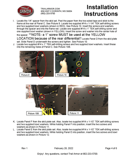 Trail Armor Skid Plate for 2018+ Can-Am Defender Max