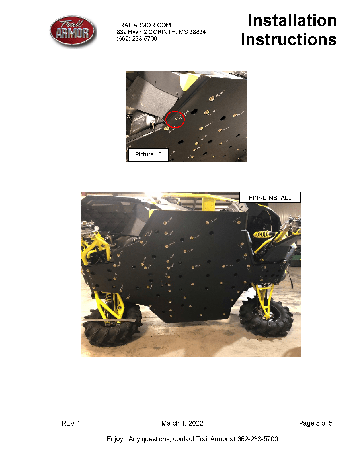 Trail Armor Skid Plate for 2016-25 Can-Am Defender HD Models