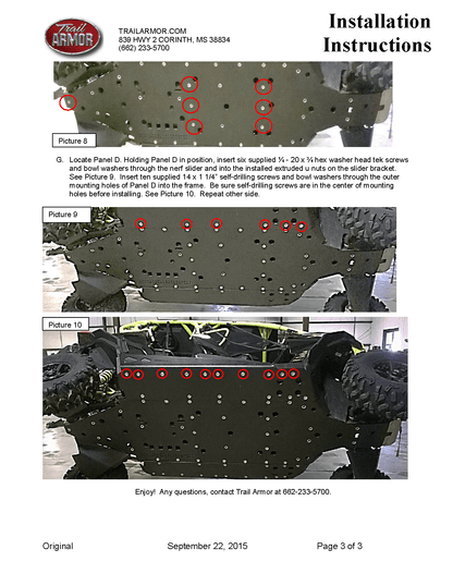 Trail Armor Full Skid Plate for 2015-18 Can-Am Maverick 1000R Max