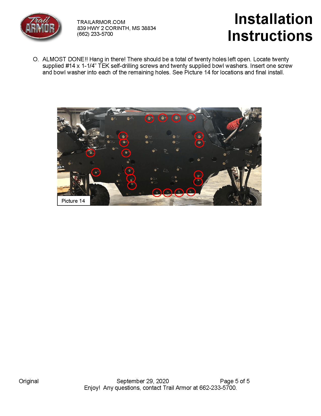 Trail Armor Skid Platefor 2020+ Can-Am Maverick / Commander
