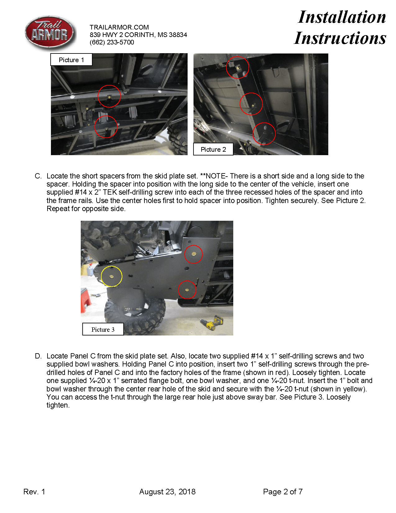 Trail Armor Skid Plate for 2018-19 Can-Am Maverick Trail / Sport