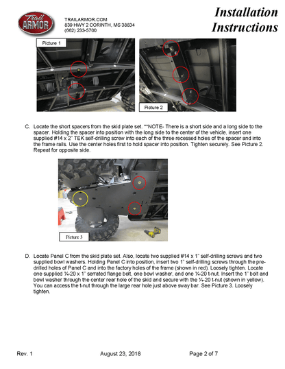 Trail Armor Skid Plate for 2018-19 Can-Am Maverick Trail / Sport