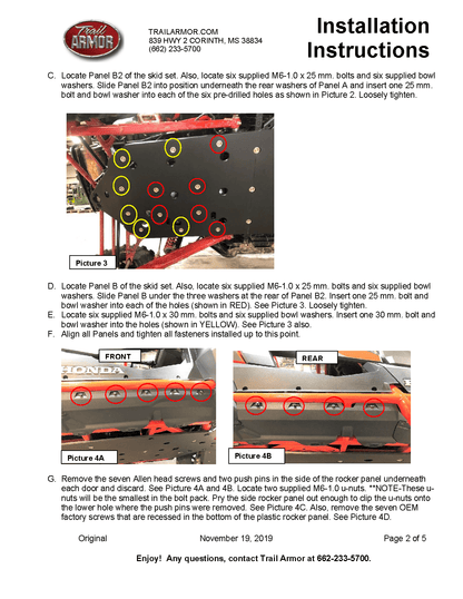 Trail Armor Full Skid Plate for Honda Talon 1000X-4