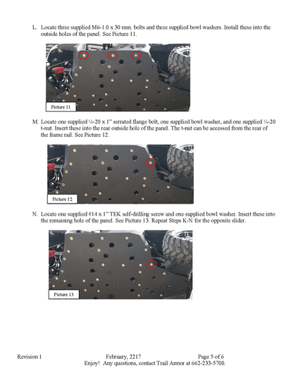Trail Armor Skid Plates for 2021-22 Polaris Ranger / XP 1000