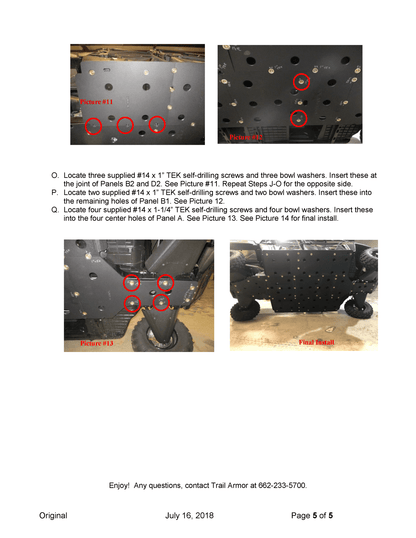 Trail Armor Full Skids for2017-23 Polaris Ranger 570 Economy Crew
