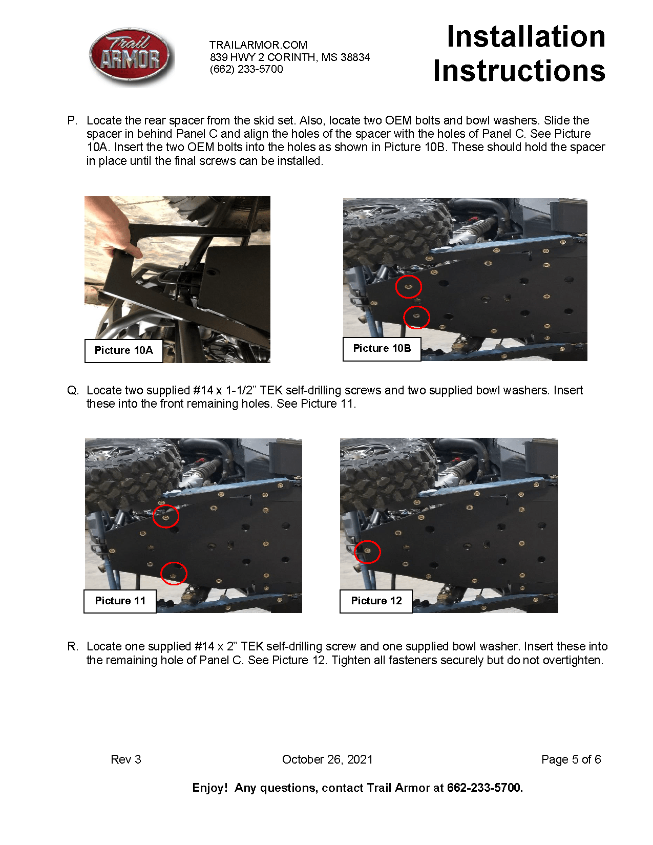 Trail Armor Full Skid Plate for 2020+ RZR Pro XP