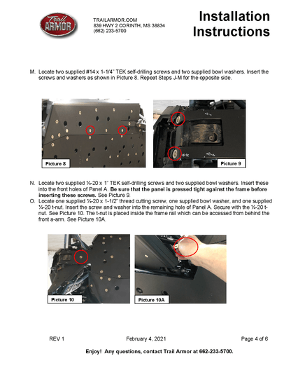 Trail Armor Full Skid Plate for Polaris RZR Pro XP 4