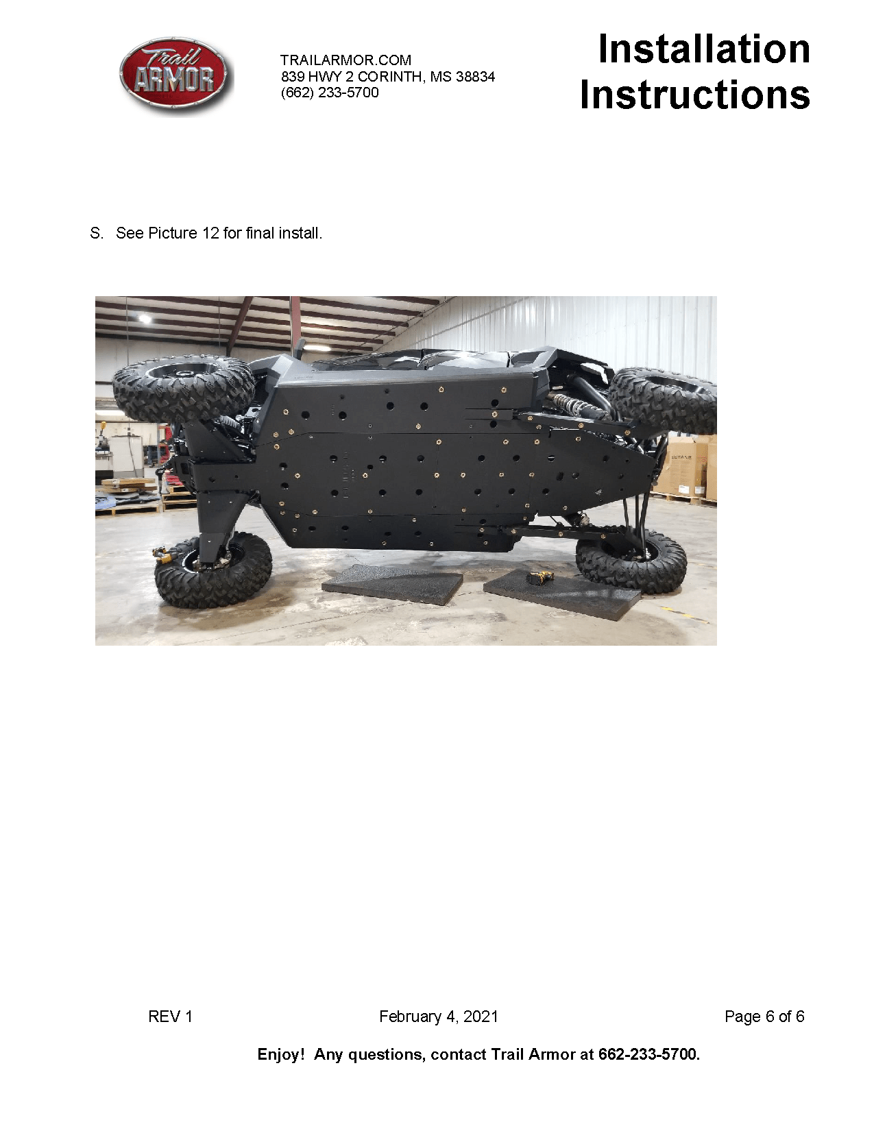 Trail Armor Full Skid Plate for Polaris RZR Pro XP 4