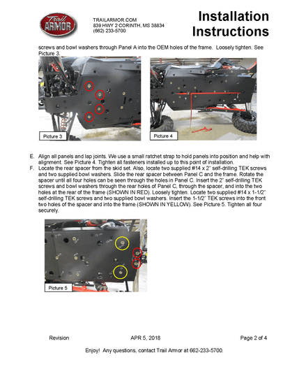 Trail Armor Full Skids plate for 2018-22 Polaris RZR RS1