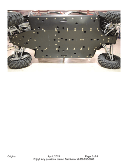 Trail Armor Full Skid Plate for 2015-17 Polaris RZR 900 4 / RZR S 1000 4