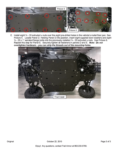 Trail Armor Full Skids w/ Slider Nerfs for Yamaha Wolverine / R-Spec