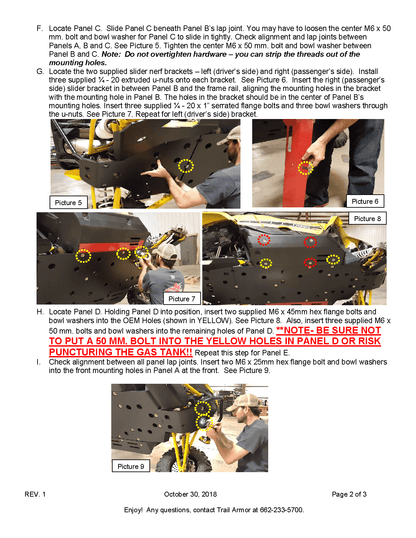 Trail Armor Skid Plate for 2016+ Yamaha YXZ1000R