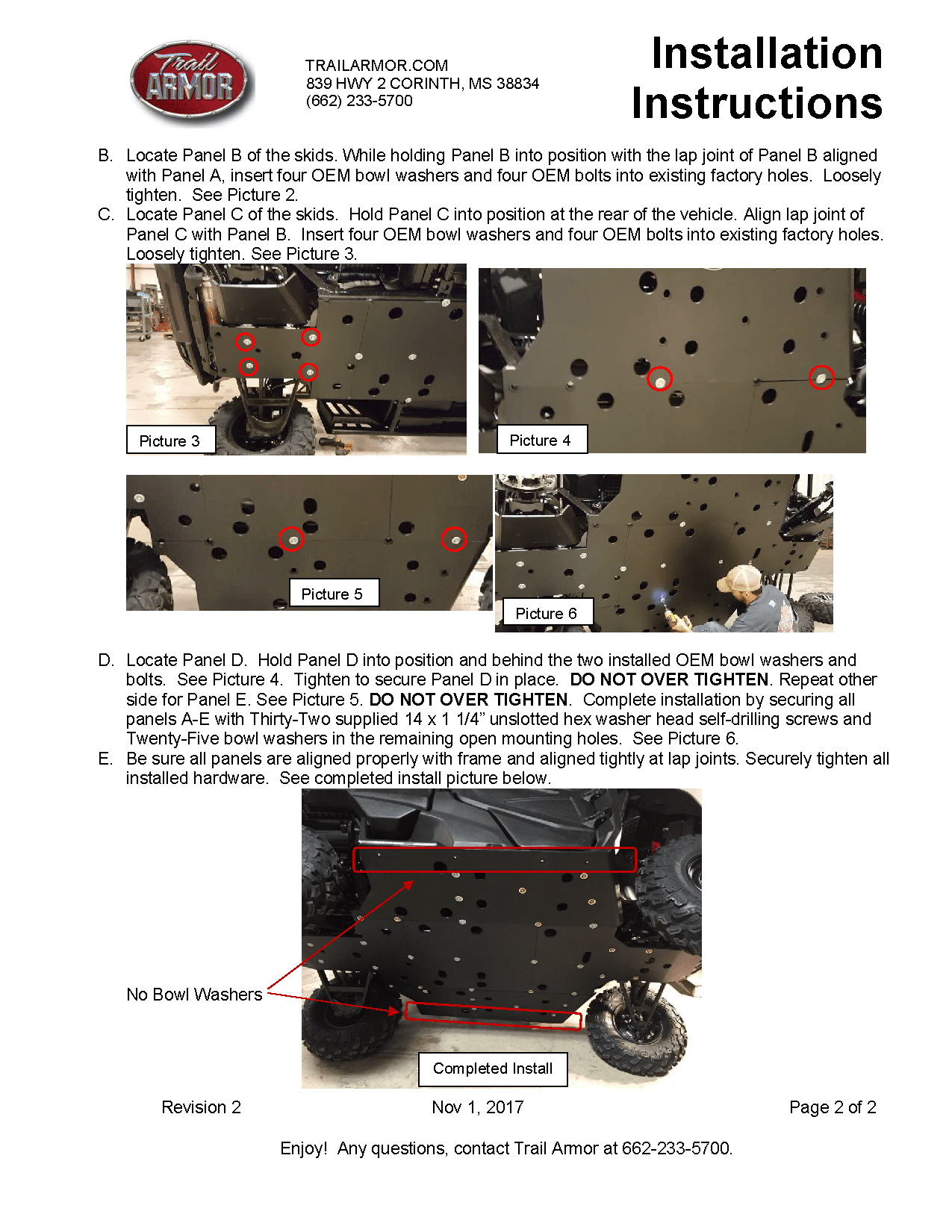 Trail Armor Full Skids for 2016-22 Honda Pioneer 1000