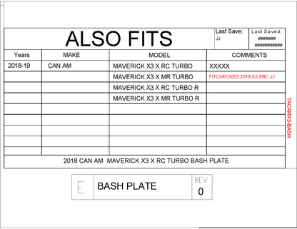 Trail Armor Bash Plate for 2018-19 Can-Am Maverick X3 X RC / MR