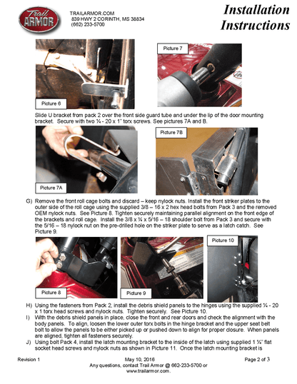 Trail Armor GenX Doors Success for 2014 Polaris RZR4 800 / RZR4 XP 900