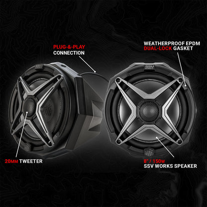 Universal 8in Cage-Mount Speaker-Pods