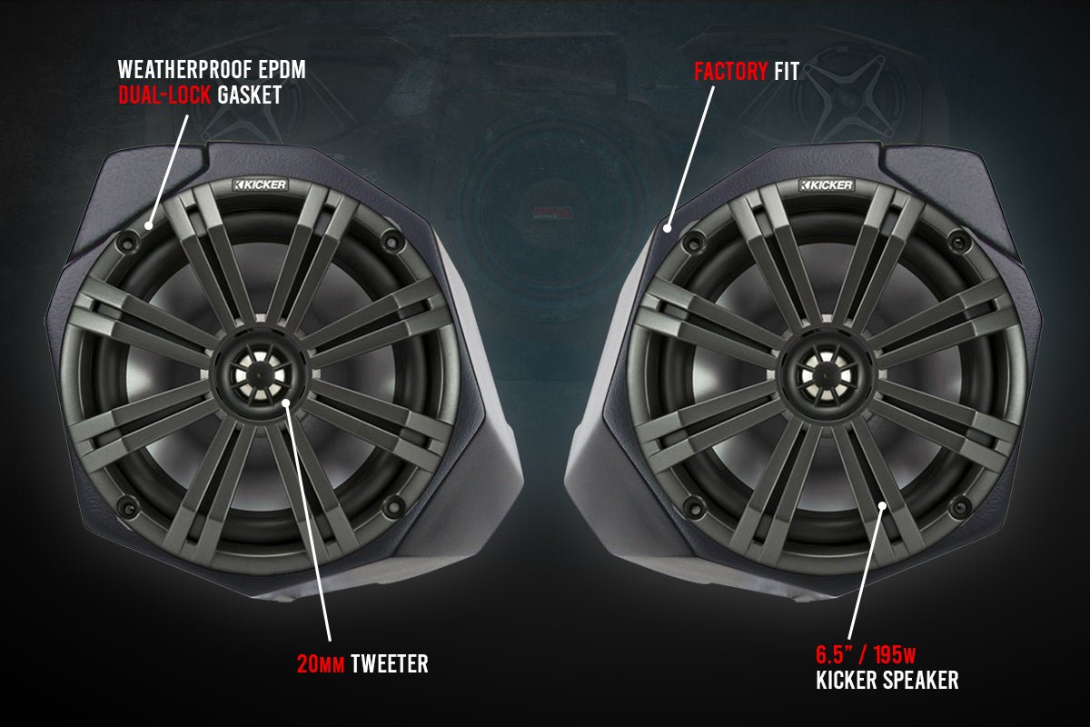 2017-2023 CanAm X3 Complete Kicker 5-Speaker Plug-and-Play System